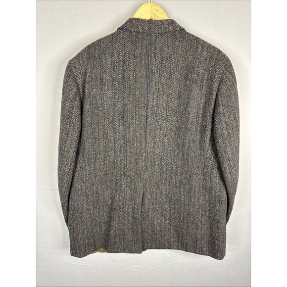 Harris Tweed Herringbone Wool Blazer Eaton Scotland Men’s 48 Regular - Picture 4 of 8